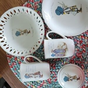 6 pieces vintage Holly Hobby dishes